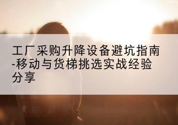 耿马移动式升降机怎么选-工厂采购升降设备避坑指南-移动与货梯挑选实战经验分享